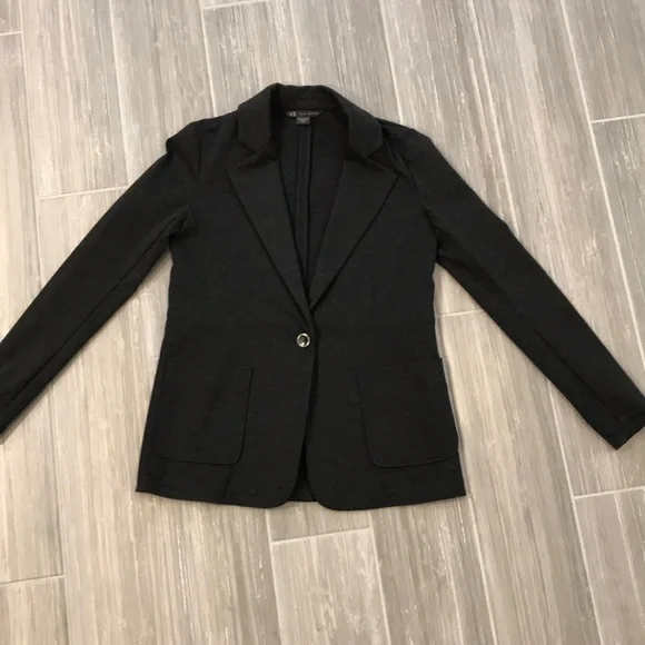 Armani Exchange charcoal dark gray blazer, S - Picture 1 of 8